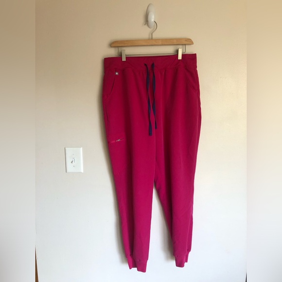 FIGS Zamora Scrub Jogger Pants in Raspberry Sorbet XL - Picture 3 of 8